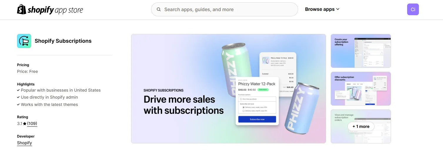 10. Shopify Subscriptions